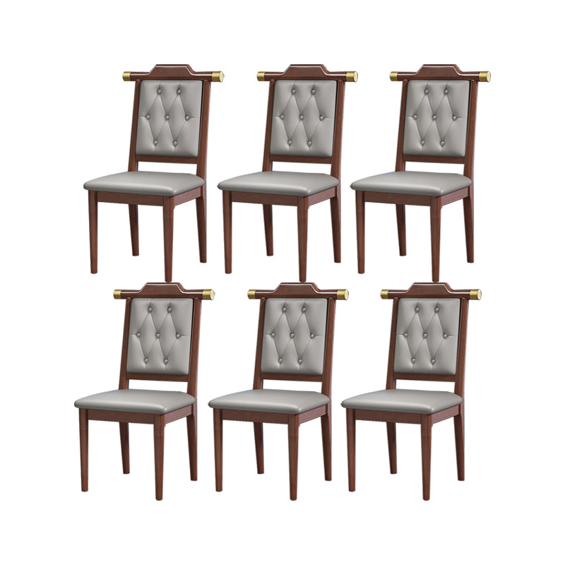 Modern Tufted Dining Chair Open Back Armless Chair for Kitchen Use