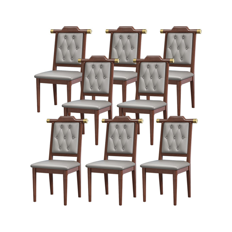 Modern Tufted Dining Chair Open Back Armless Chair for Kitchen Use