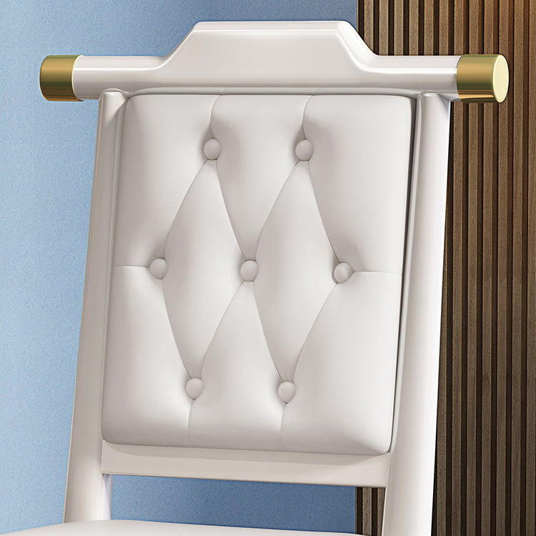Modern Tufted Dining Chair Open Back Armless Chair for Kitchen Use
