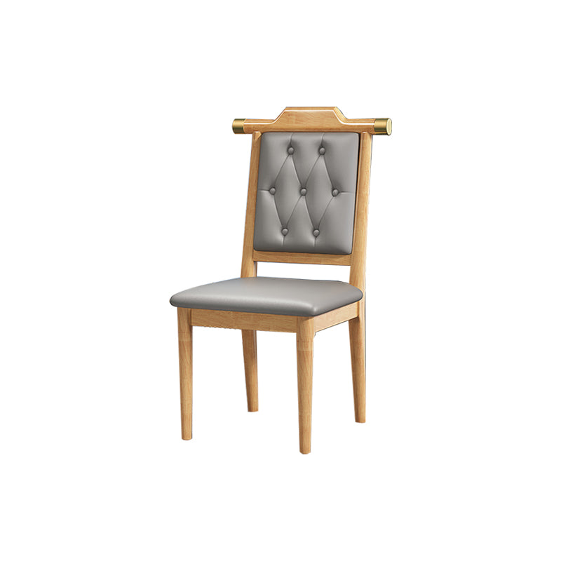 Modern Tufted Dining Chair Open Back Armless Chair for Kitchen Use