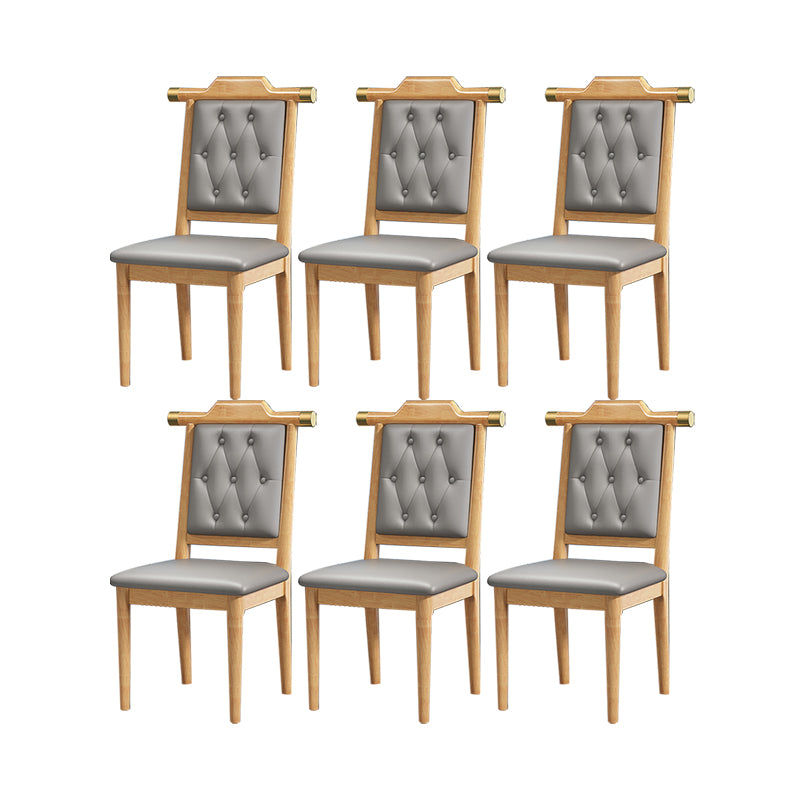 Modern Tufted Dining Chair Open Back Armless Chair for Kitchen Use