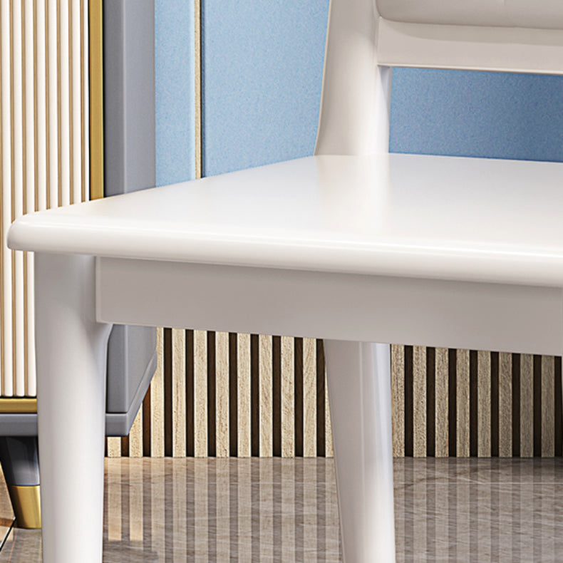 Modern Tufted Dining Chair Open Back Armless Chair for Kitchen Use