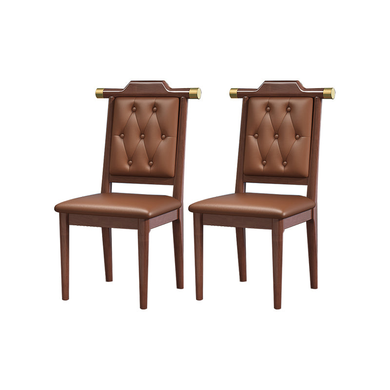 Modern Tufted Dining Chair Open Back Armless Chair for Kitchen Use