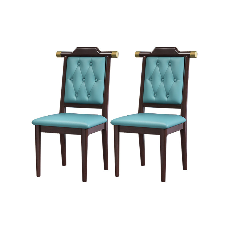 Modern Tufted Dining Chair Open Back Armless Chair for Kitchen Use