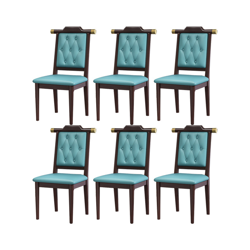 Modern Tufted Dining Chair Open Back Armless Chair for Kitchen Use