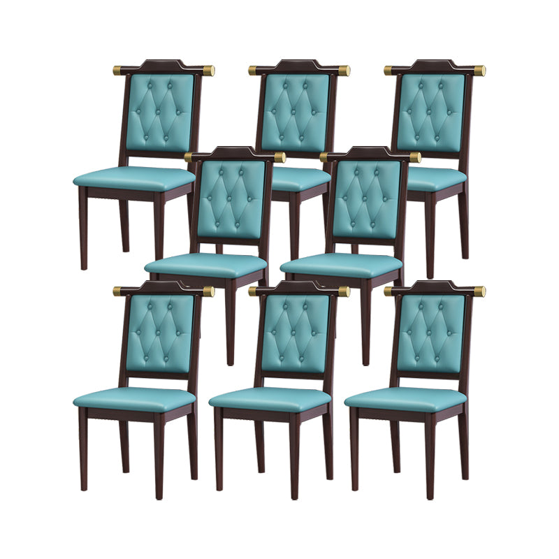 Modern Tufted Dining Chair Open Back Armless Chair for Kitchen Use