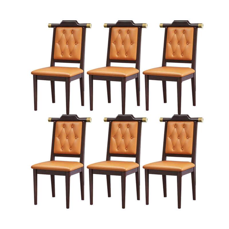 Modern Tufted Dining Chair Open Back Armless Chair for Kitchen Use