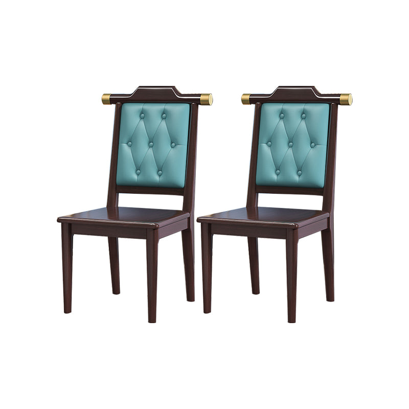 Modern Tufted Dining Chair Open Back Armless Chair for Kitchen Use