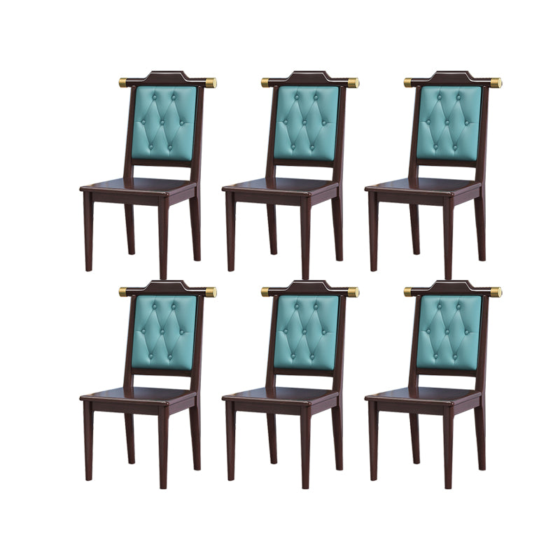 Modern Tufted Dining Chair Open Back Armless Chair for Kitchen Use