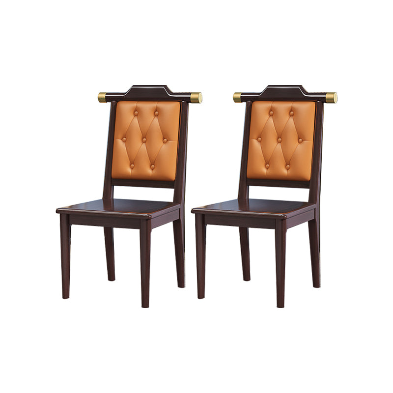 Modern Tufted Dining Chair Open Back Armless Chair for Kitchen Use