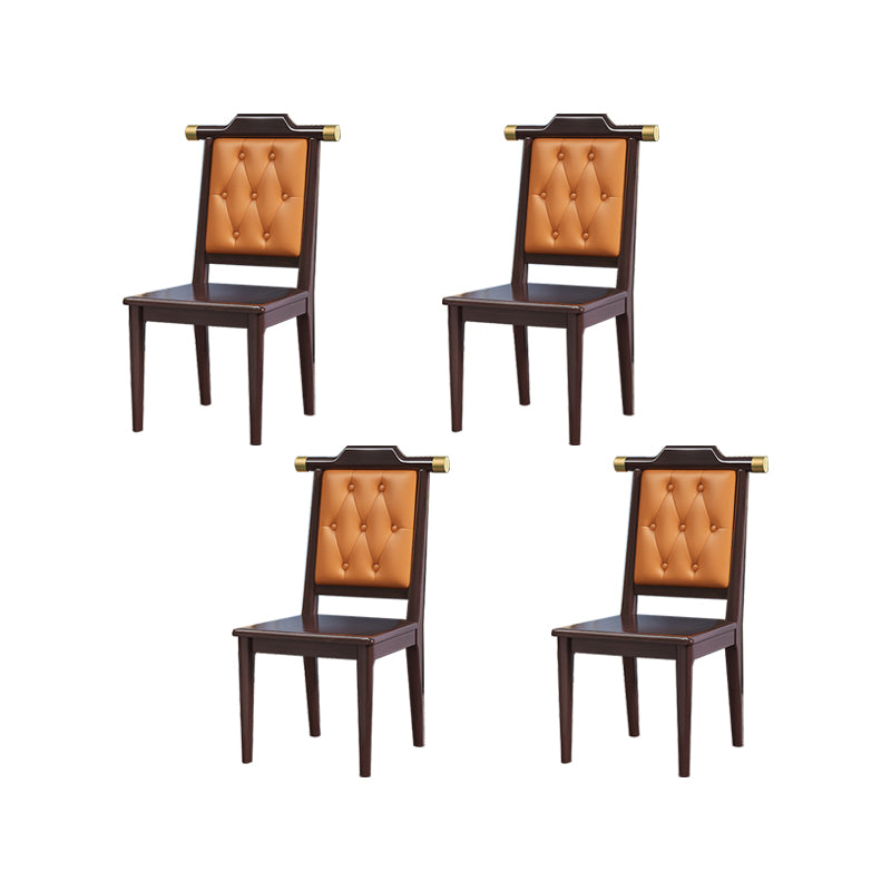 Modern Tufted Dining Chair Open Back Armless Chair for Kitchen Use