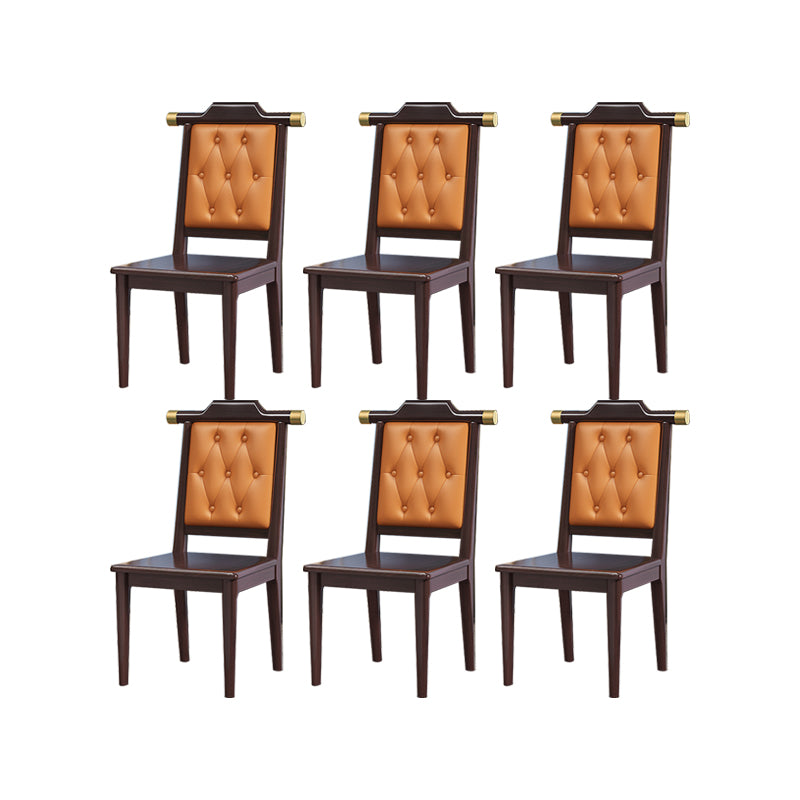 Modern Tufted Dining Chair Open Back Armless Chair for Kitchen Use