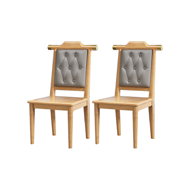 Modern Tufted Dining Chair Open Back Armless Chair for Kitchen Use