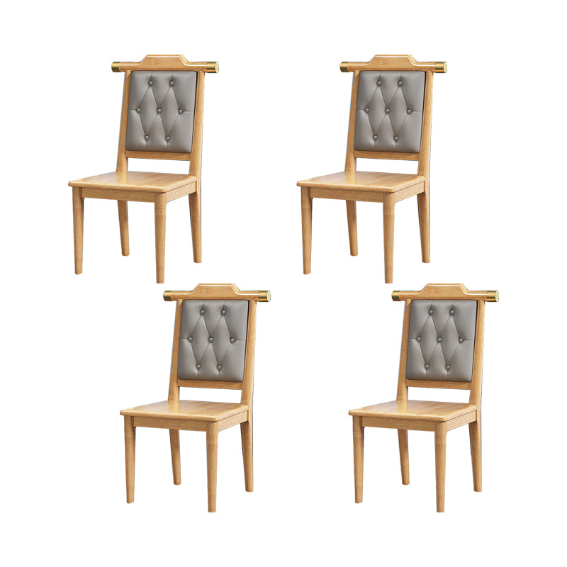 Modern Tufted Dining Chair Open Back Armless Chair for Kitchen Use
