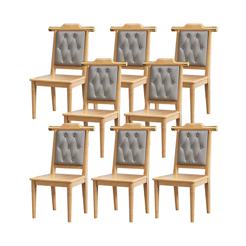 Modern Tufted Dining Chair Open Back Armless Chair for Kitchen Use