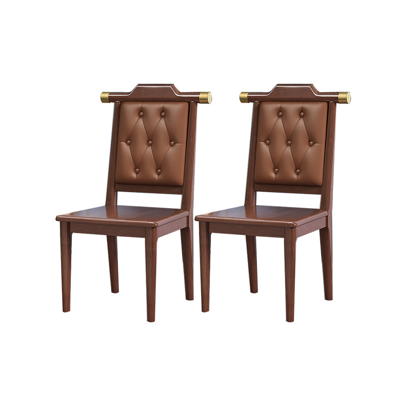 Modern Tufted Dining Chair Open Back Armless Chair for Kitchen Use