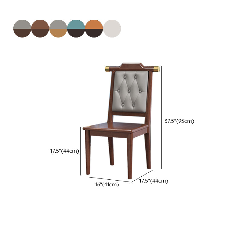 Modern Tufted Dining Chair Open Back Armless Chair for Kitchen Use