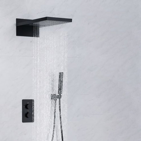 Modern Shower Combo Brass Handheld Shower Head Valve Included Shower Trim