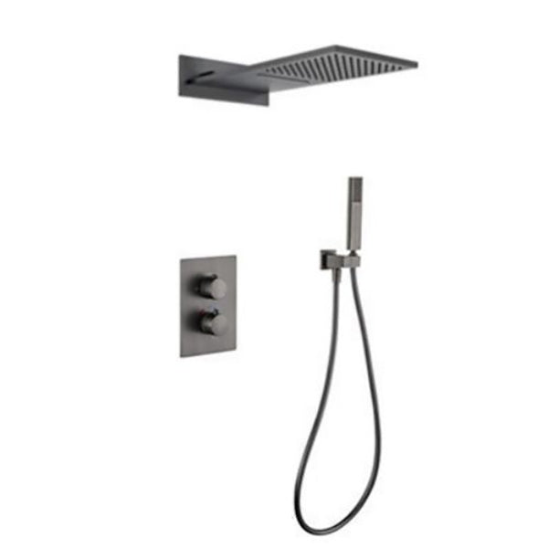 Modern Shower Combo Brass Handheld Shower Head Valve Included Shower Trim