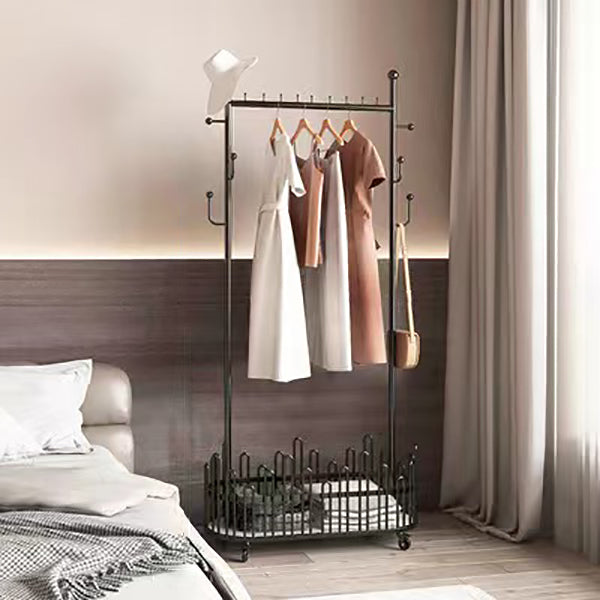 Glam Style Hall Stand Metal Free Standing Hall Stand with Storage