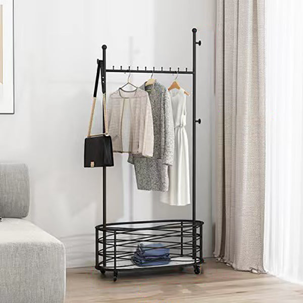 Glam Style Hall Stand Metal Free Standing Hall Stand with Storage