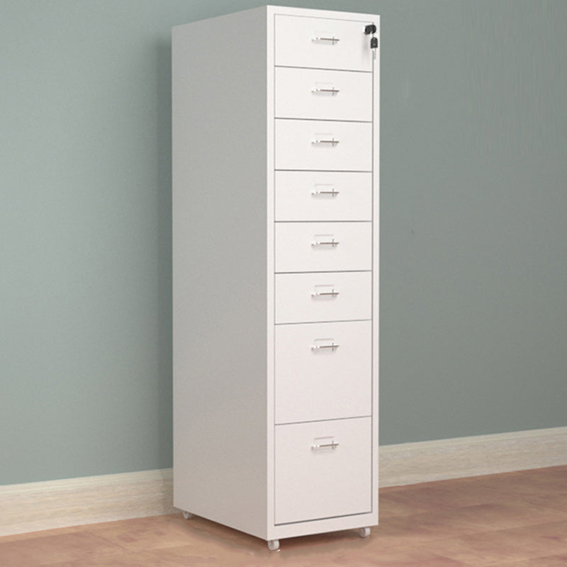 Contemporary File Cabinet Metal Frame Key Lock Lateral File Cabinet