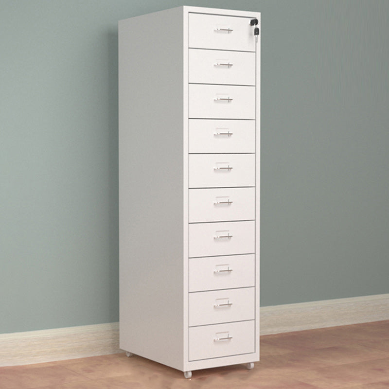 Contemporary File Cabinet Metal Frame Key Lock Lateral File Cabinet