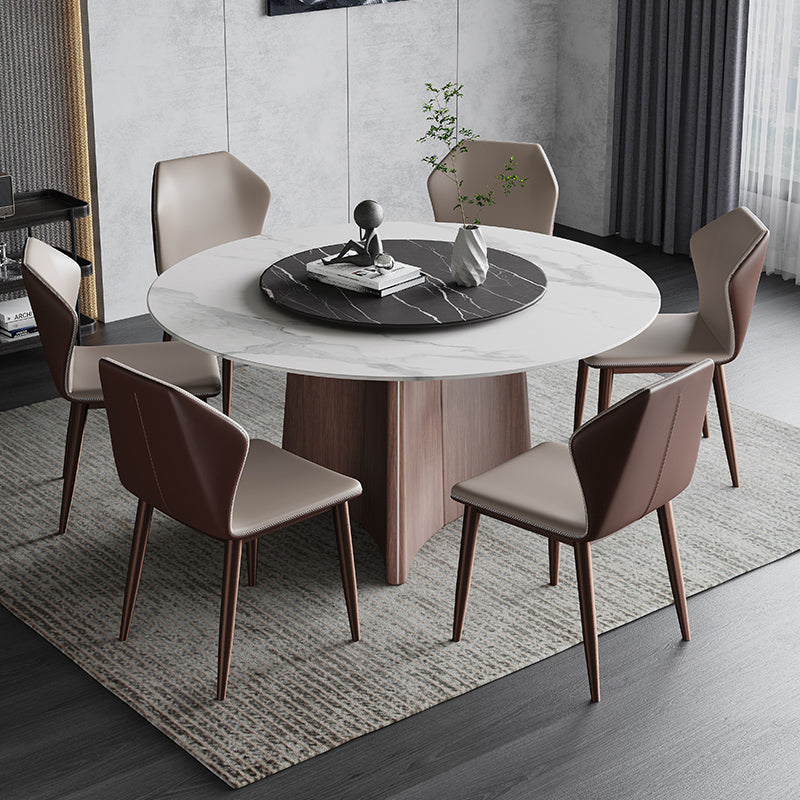 Modern Dining Table Set 1/3/4/7 Pieces with Metal Base Kitchen Furniture Set