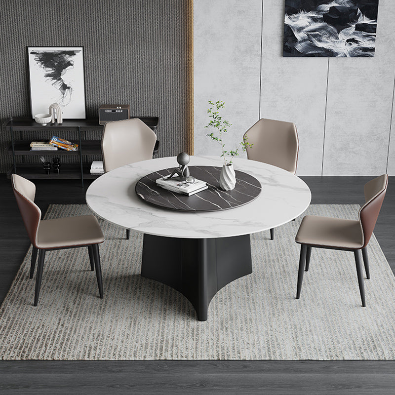 Modern Dining Table Set 1/3/4/7 Pieces with Metal Base Kitchen Furniture Set