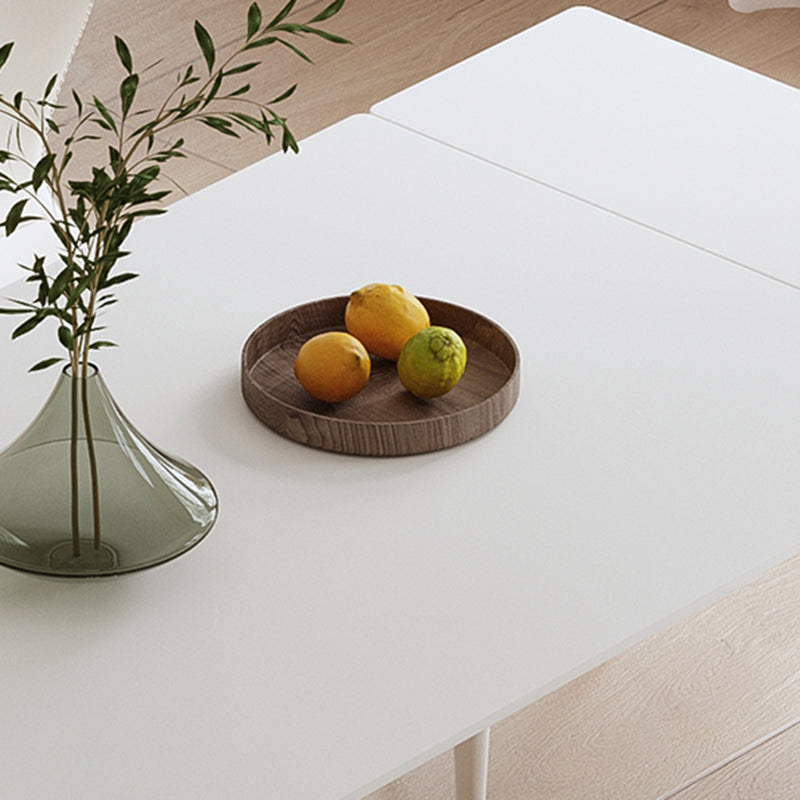 Contemporary 1/2/5/6/7 Pieces Dining Room Set Rectangle Stone Furniture in White