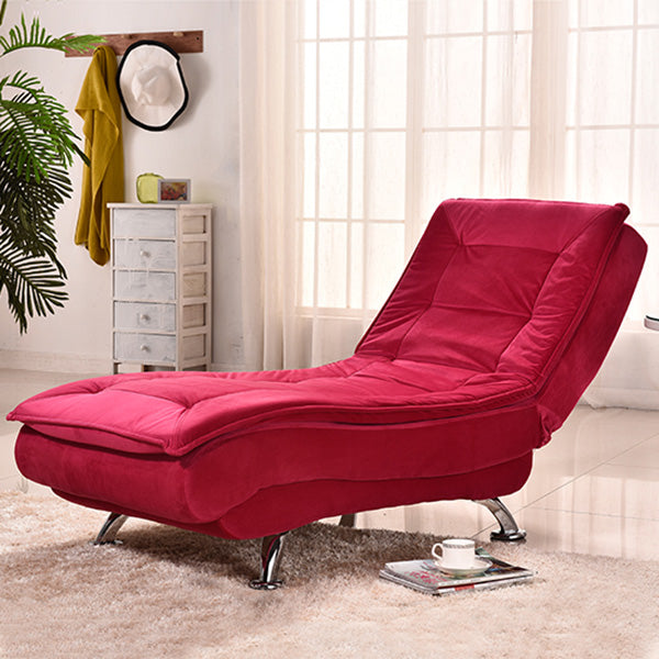 Modern Cotton Blend Lounge Chair Armless Adjustable Sleeper Chair Bed