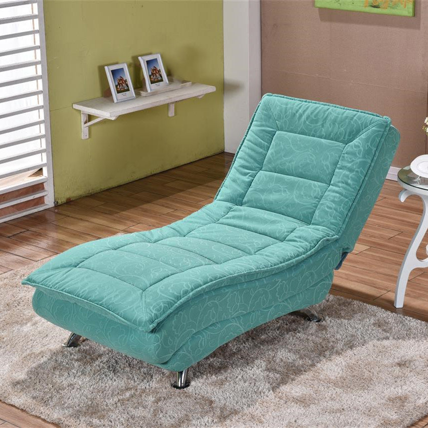 Modern Cotton Blend Lounge Chair Armless Adjustable Sleeper Chair Bed