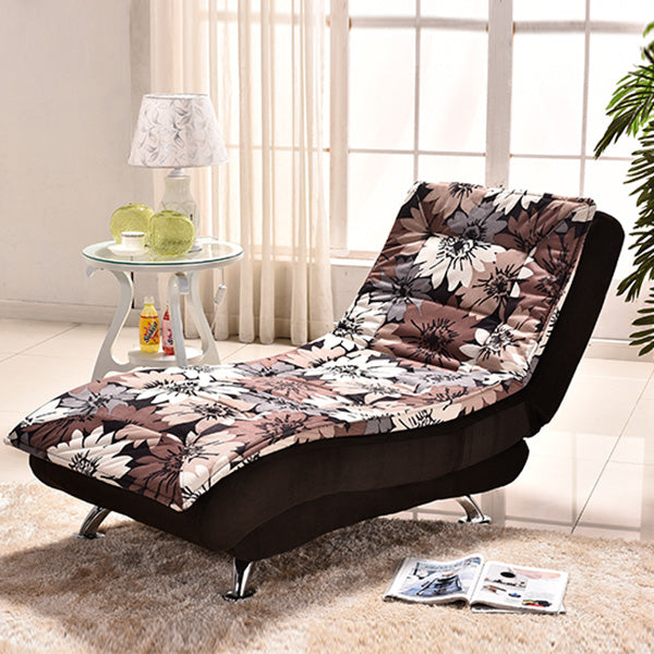 Modern Cotton Blend Lounge Chair Armless Adjustable Sleeper Chair Bed