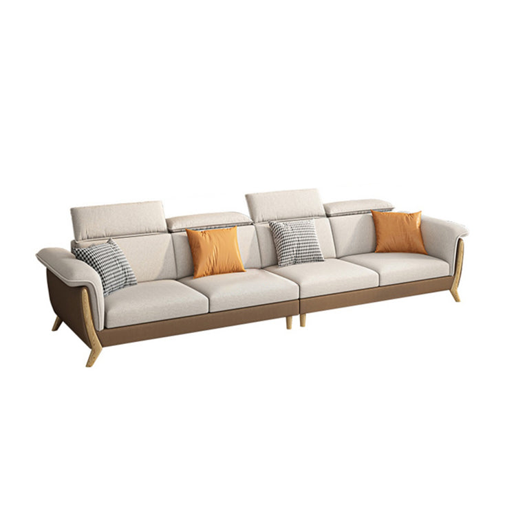 Fabric Sectional Sofas Solid Wood Sectional Couch for Living Room