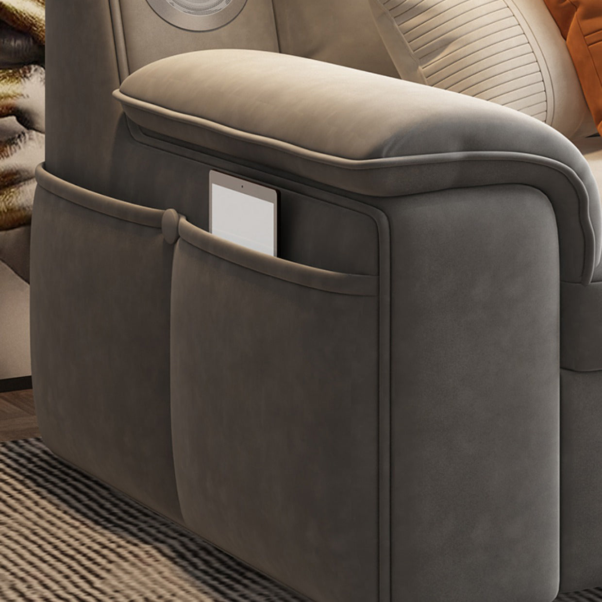 32" Wide Scandinavian Sofa Futon Foldable Sleeper Sofa with Storage