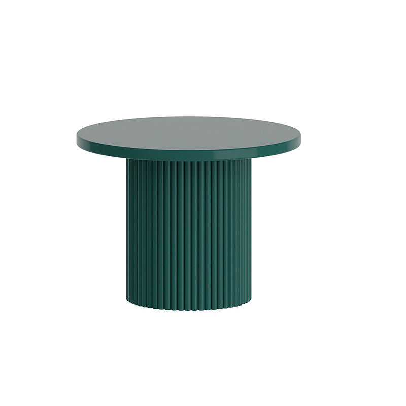 Contemporary Round Coffee Table Set Pedestal Wood Cocktail Table