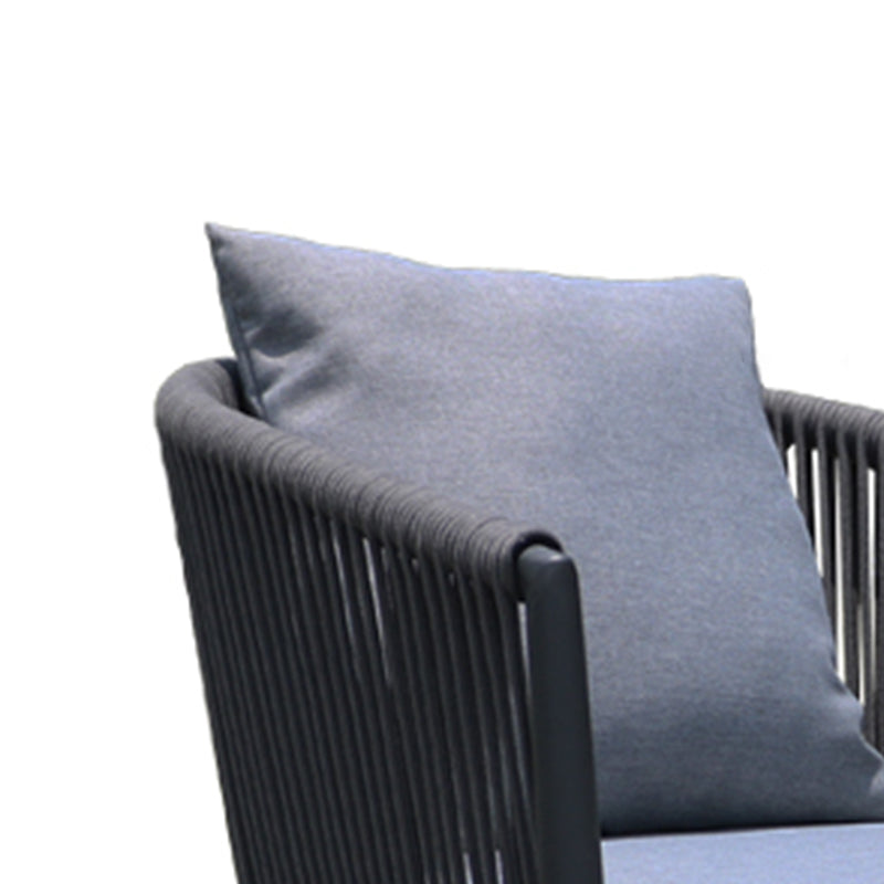 Industrial Black Outdoor Bistro Chairs Metal Patio Dining Armchair