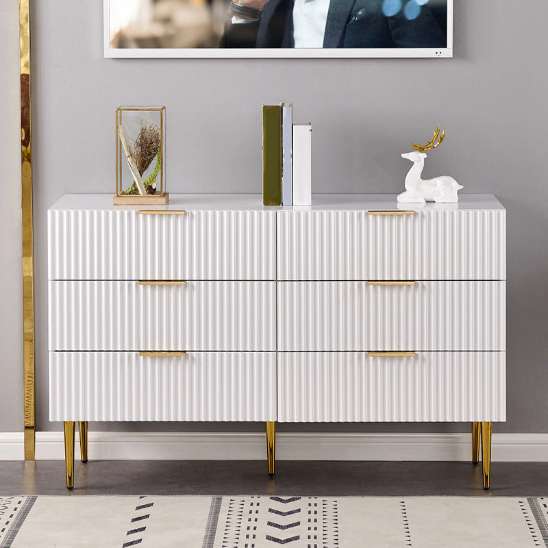 Classic Glam Storage Chest Manufactured Wood Dresser with 2/3/4/5/6 Drawers