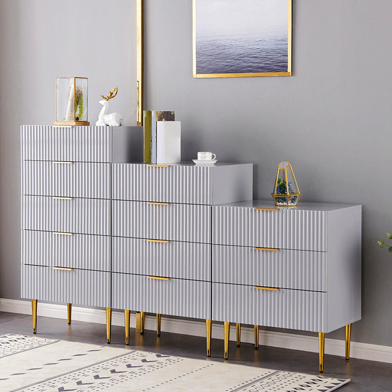 Classic Glam Storage Chest Manufactured Wood Dresser with 2/3/4/5/6 Drawers