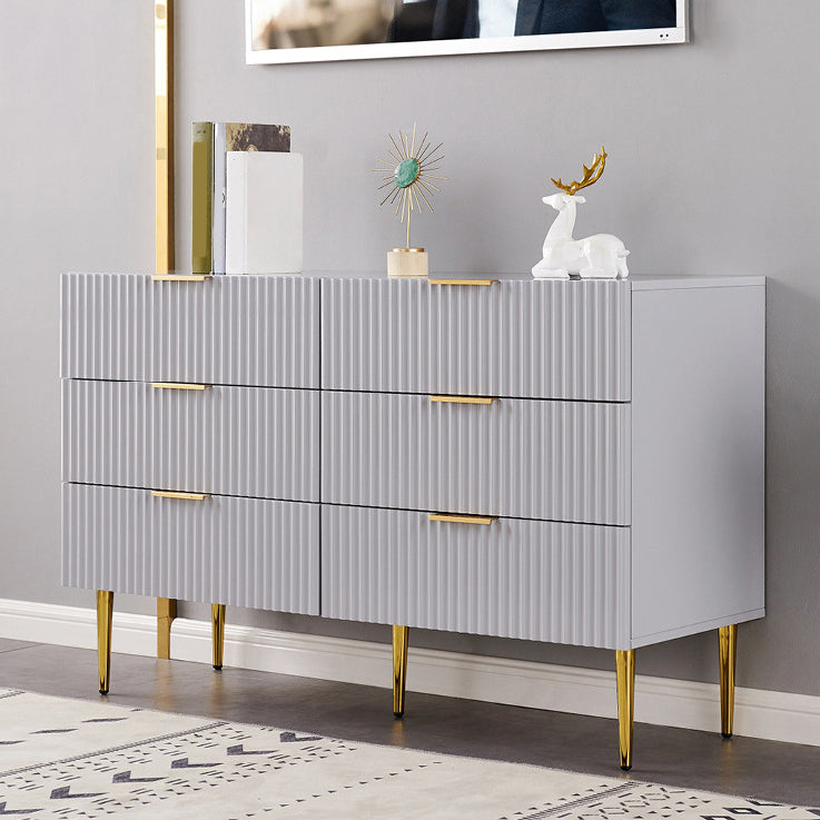 Classic Glam Storage Chest Manufactured Wood Dresser with 2/3/4/5/6 Drawers
