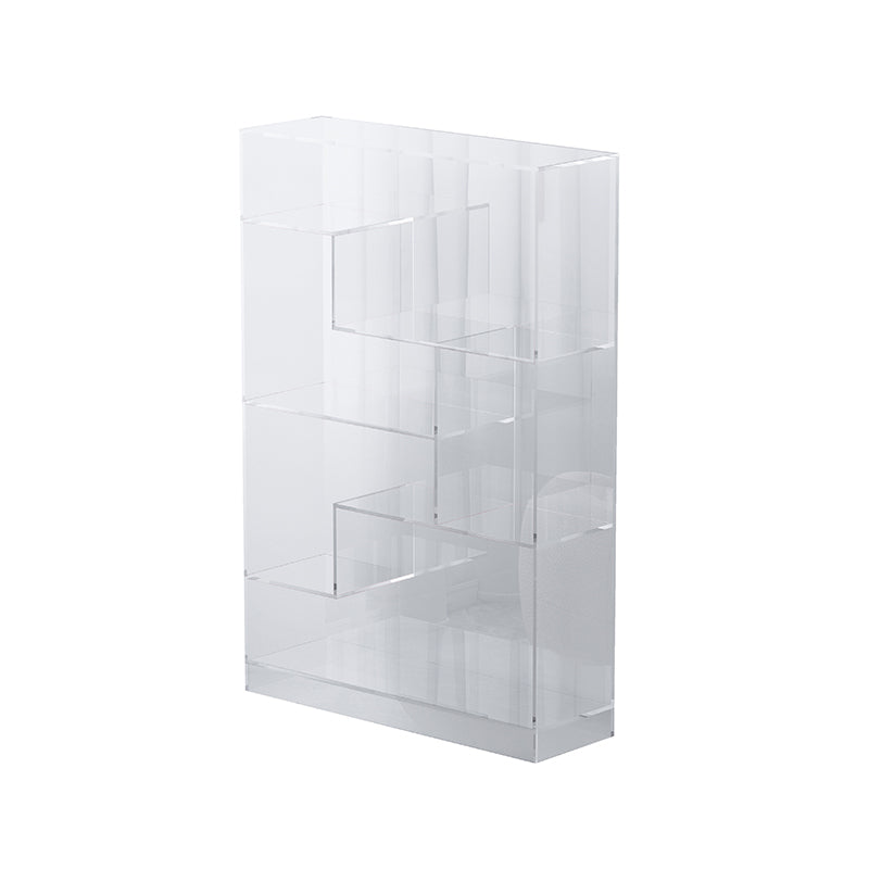 Contemporary Closed Back Bookshelf Standard Acrylic Bookcase with Shelves