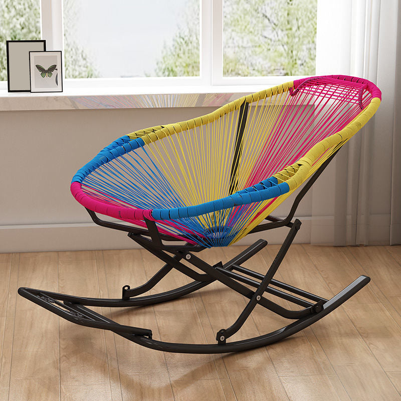 Simple Style Iron Base Balcony Lazy Chair Leisure Rocking Chair