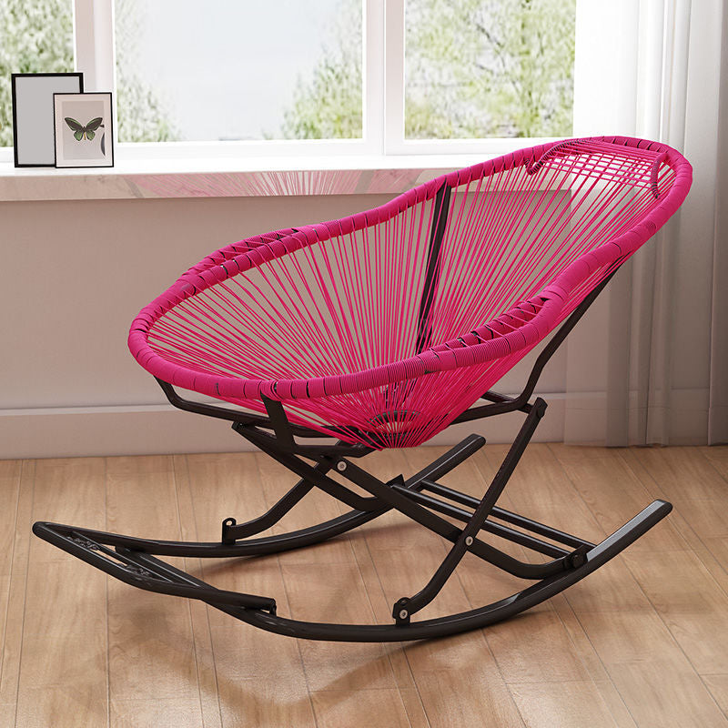 Simple Style Iron Base Balcony Lazy Chair Leisure Rocking Chair