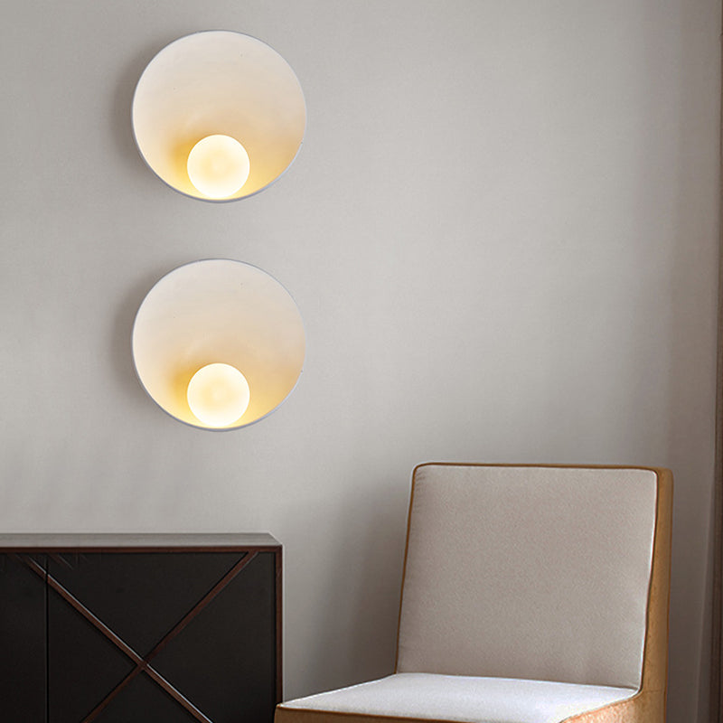 Modern Circular Wall Light Fixture 1 Light Wall Sconce for Bedroom