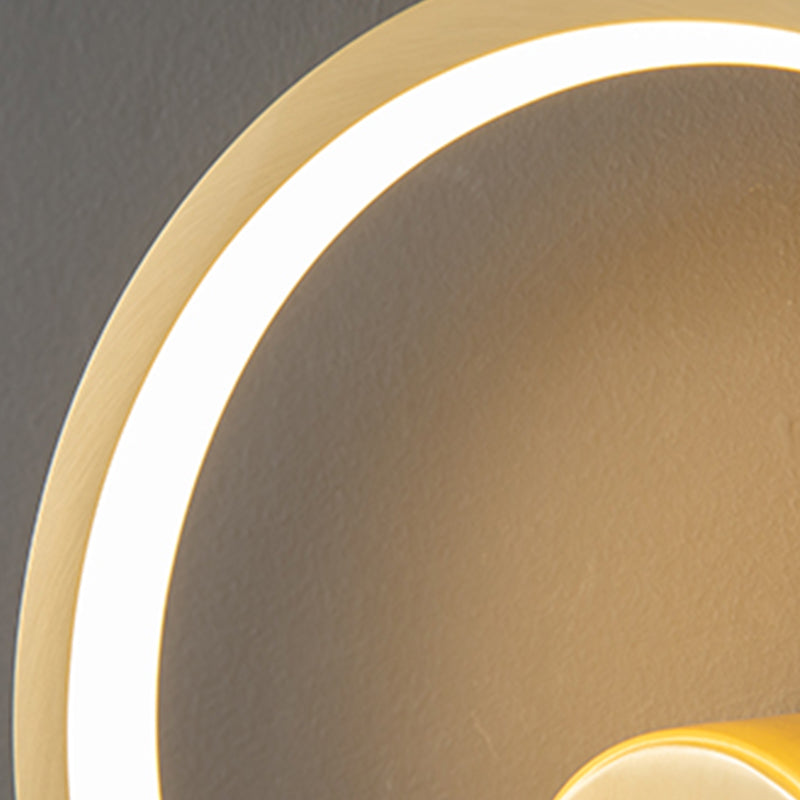 Modern Metal Wall Sconce Cylinder Shape Wall Light with Silicone Shade for Bedroom