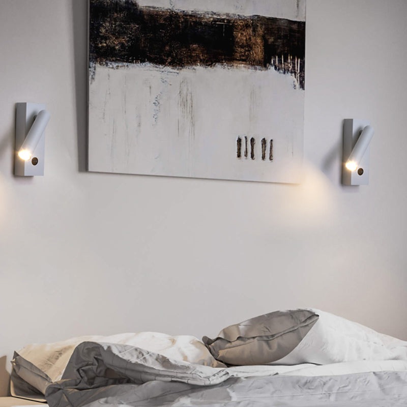 LED Modern Wall Sconce Cylinder Shape Wall Light with Metal Shade for Bedroom