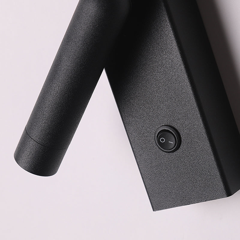 LED Modern Wall Sconce Cylinder Shape Wall Light with Metal Shade for Bedroom