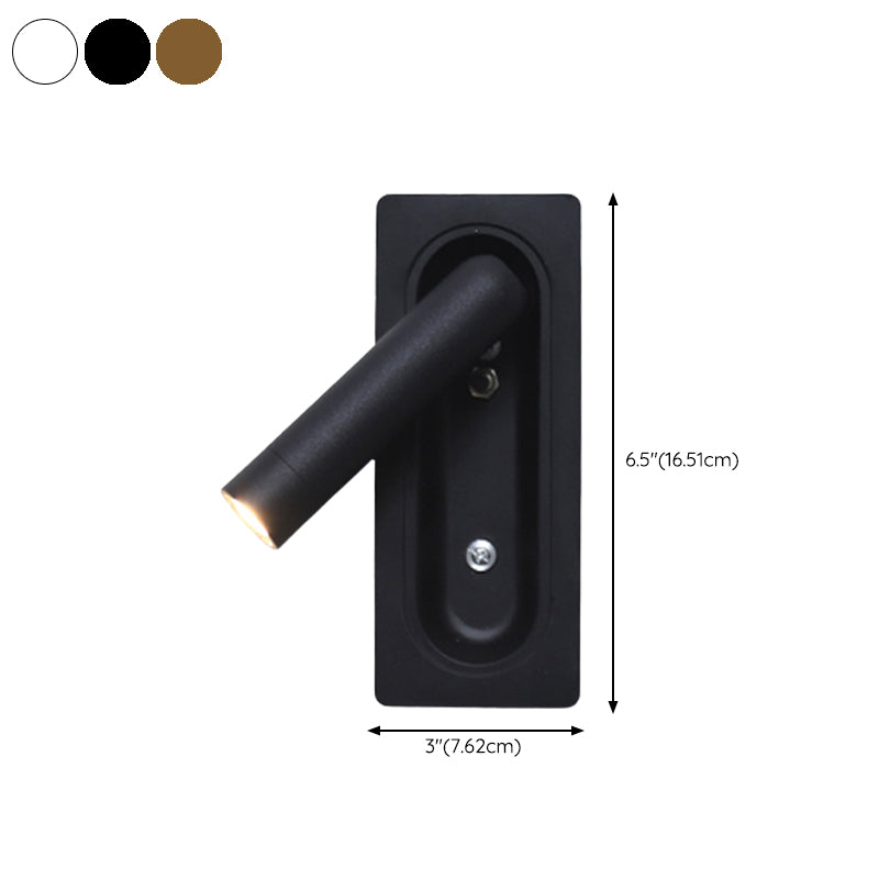 LED Modern Wall Sconce Cylinder Shape Wall Light with Metal Shade for Bedroom