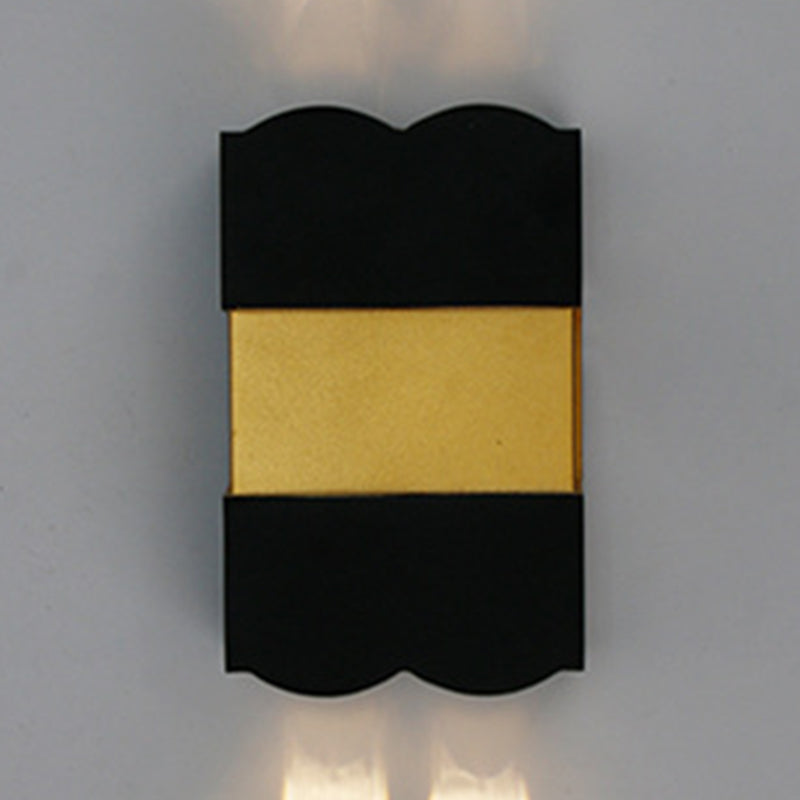 Geometric Wall Light Fixture Modern Metal Wall Sconce in Black/White