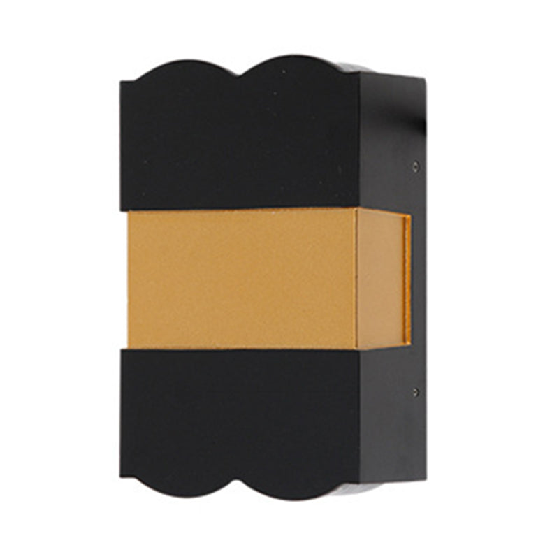 Geometric Wall Light Fixture Modern Metal Wall Sconce in Black/White